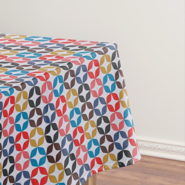 Retro Vintage Star Pattern Tablecloth (In Situ)