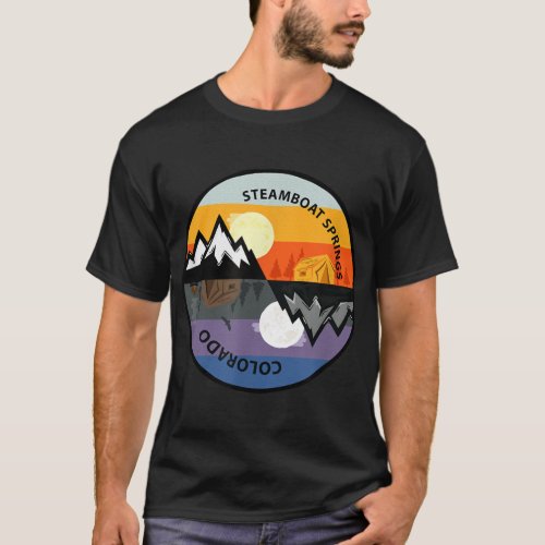 Retro Vintage Steamboat Springs Colorado Souvenir T_Shirt