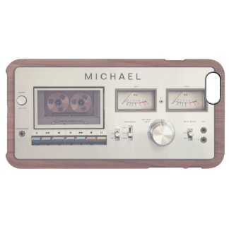 Retro Vintage Stereo Recorder Wooden Cabinet Clear iPhone 6 Plus Case