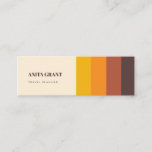 Retro vintage stripes mini business card<br><div class="desc">A simple and minimalist design for these retro inspired mini business cards,  suitable for any professional field.</div>