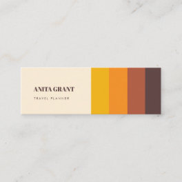 Retro vintage stripes mini business card
