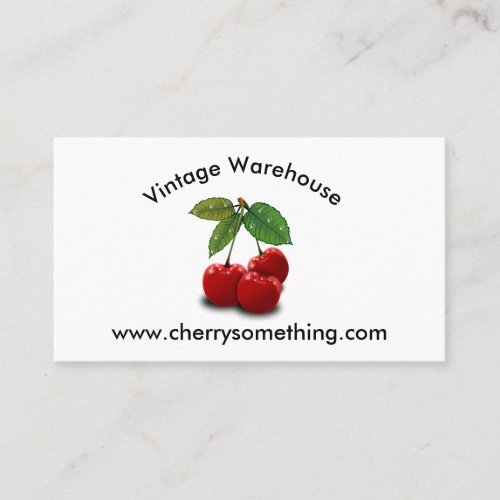 Retro Vintage_style Cherry Print Business Card