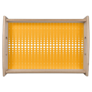 Retro vintage style circles geometric lines stripe serving tray