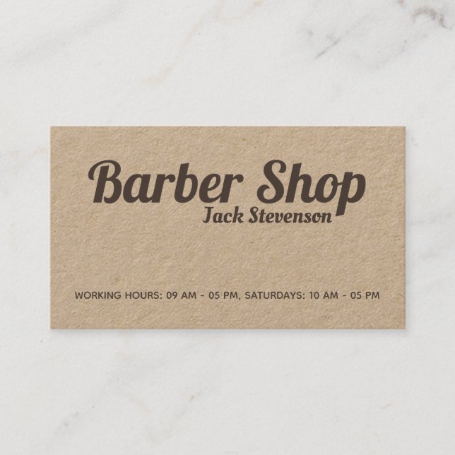 Retro vintage style crafted business card (Front)