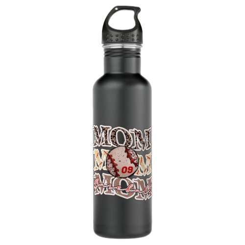 Retro Vintage Style Customizable Mom Baseball Stainless Steel Water Bottle