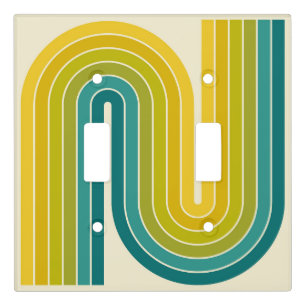 Retro Vintage Style Geometric Design Light Switch Cover