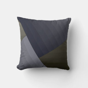 Retro vintage style geometric lines gray green nav throw pillow