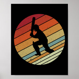 Retro Vintage Style Sports Cricket Gifts For Boys Poster