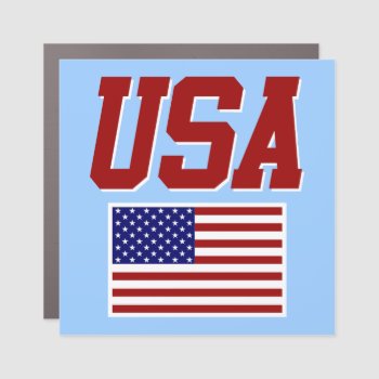 Retro Vintage Style Usa Car Magnet Square by COREYTIGER at Zazzle