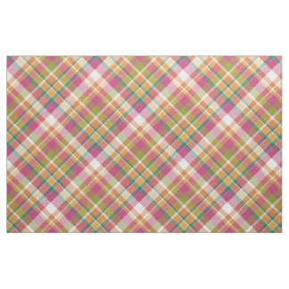 Retro Vintage Summer Plaid Tartan Squares Pattern Fabric