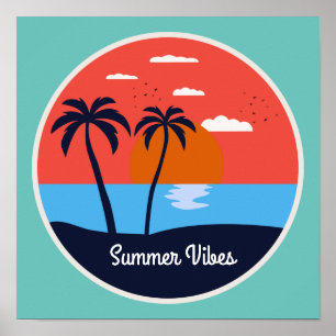 Retro Vintage Summer Vibes Poster