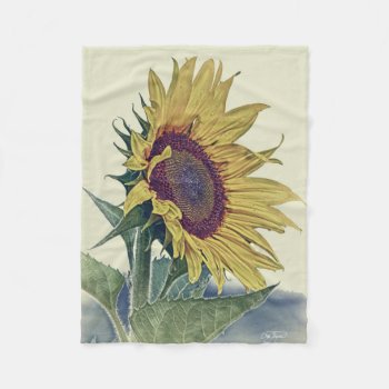 Retro Vintage Sunflower - Country Style Blanket by Sturgils at Zazzle