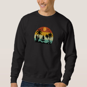 Retro Vintage Sunrise Sunburn Sunset Beach Hawaiia Sweatshirt