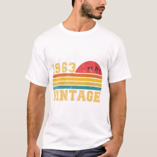 Retro Vintage Sunset 1963 Birthday T-Shirt