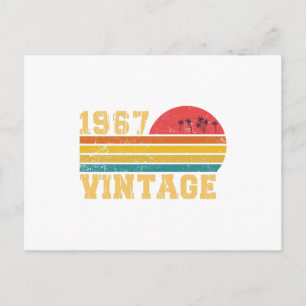 Retro Vintage Sunset 1967 Birthday Postcard