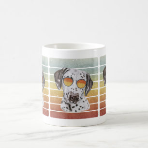 Retro Vintage Sunset Dalmatian Mom Dad Coffee Mug