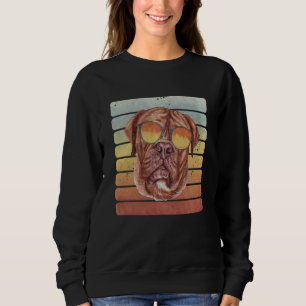 Retro Vintage Sunset French Mastiff Mom Dad Sweatshirt