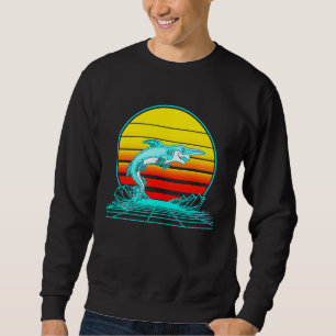 Retro Vintage Sunset Goblin Shark Sweatshirt