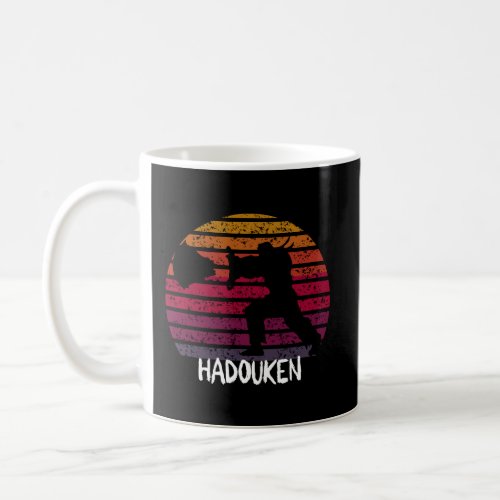 Retro Vintage Sunset Hadouken Fighter Distressed G Coffee Mug