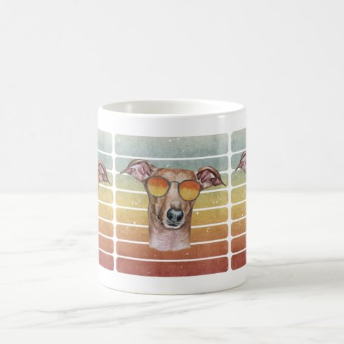 Retro Vintage Sunset Italian Greyhound Mom Dad Coffee Mug