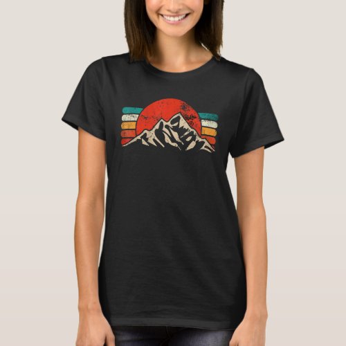 Retro Vintage Sunset Mountain Biking  Mtb Cyclist T_Shirt