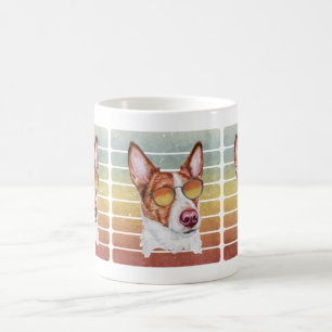 Retro Vintage Sunset Portuguese Podengo Mom Dad Coffee Mug