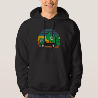 Retro Vintage Sunset Recycling Trash Kids Garbage  Hoodie