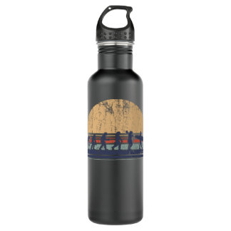 Retro Vintage Surfer Gift Surfing Evolution 2096 Stainless Steel Water Bottle