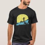 Retro Vintage Surfer Longboarding at Sunset T-Shirt<br><div class="desc">Retro Vintage Surfer Longboarding at Sunset</div>