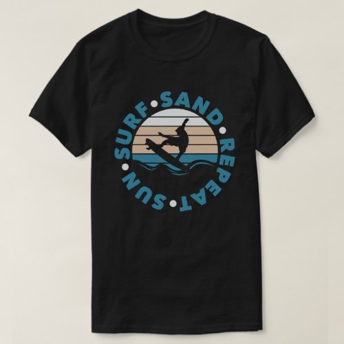 Retro Vintage Surfing Lover Gift For Surfers T_Shirt