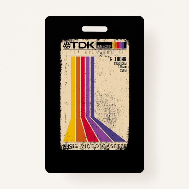 Retro Vintage Tape Badge (Front)