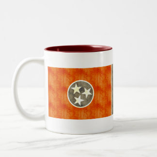 Retro Vintage Tennessee Flag Two-Tone Coffee Mug