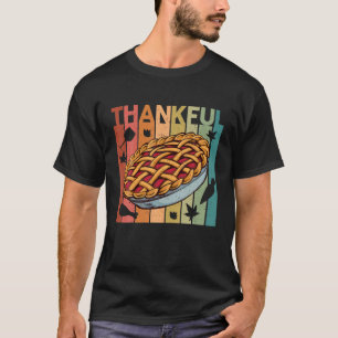 Retro Vintage Thankful Apple Pie Fall Autumn Thank T-Shirt