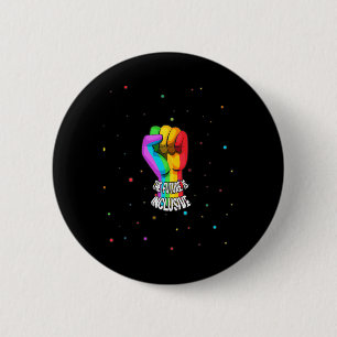 Retro Vintage The Future Is Inclusive LGBT Gay Rig Button