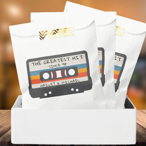 Retro Vintage The Greatest Hit Cassette Wedding Favor Bag