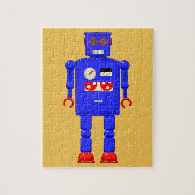 Retro vintage toy robot jigsaw puzzle (Vertical)