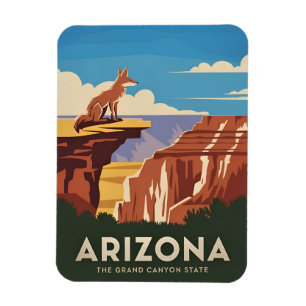 Retro Vintage Travel Arizona Grand Canyon Scenic Magnet