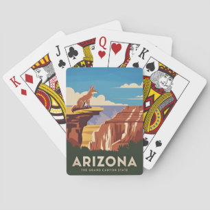 Retro Vintage Travel Arizona Grand Canyon Scenic Poker Cards
