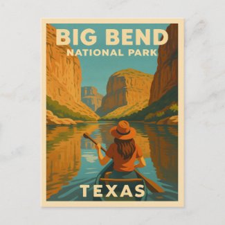Retro Vintage Travel Big Bend National Park Texas