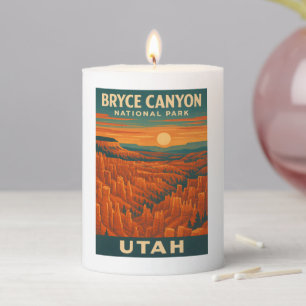 Retro Vintage Travel Bryce Canyon National Park Pillar Candle