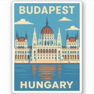 Retro Vintage Travel Budapest Hungary Scenic
