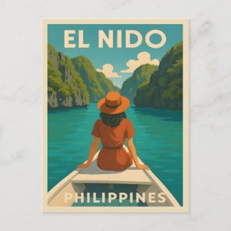 Retro Vintage Travel El Nido Philippines  Scenic