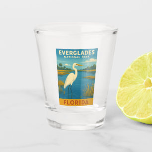 Retro Vintage Travel Florida Everglades Nature Shot Glass