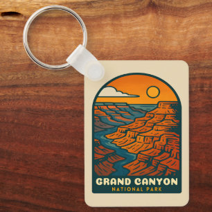 Retro Vintage Travel Grand Canyon National Park Keychain