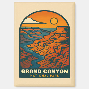 Retro Vintage Travel Grand Canyon National Park Magnet