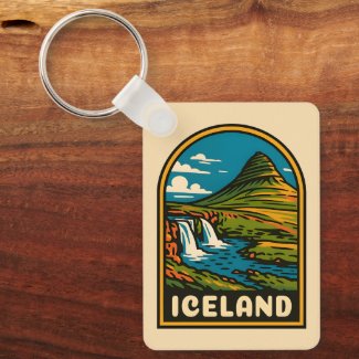 Retro Vintage Travel Iceland Nature Landscape