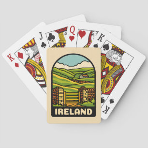 Retro Vintage Travel Ireland Countryside Scenic Poker Cards