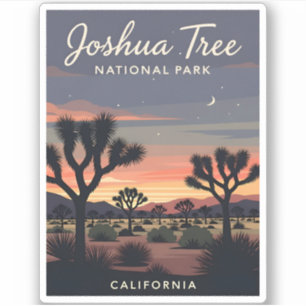 Retro Vintage Travel Joshua Tree National Park Sticker
