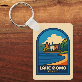 Retro Vintage Travel Lake Como Italy Landscape