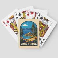 Retro Vintage Travel Lake Tahoe California Scenic